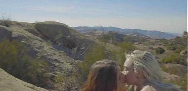  SHESEDUCEDME Chloe Temple And Isabel Moon Making Out Outdoor